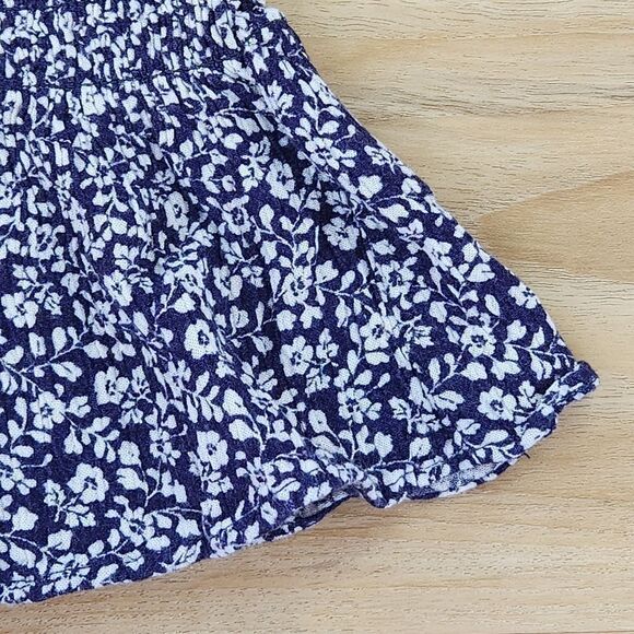 ☔️🍑American Eagle Blue Ruffle Lined Smocked Tube Top Medium - Picture 4 of 8